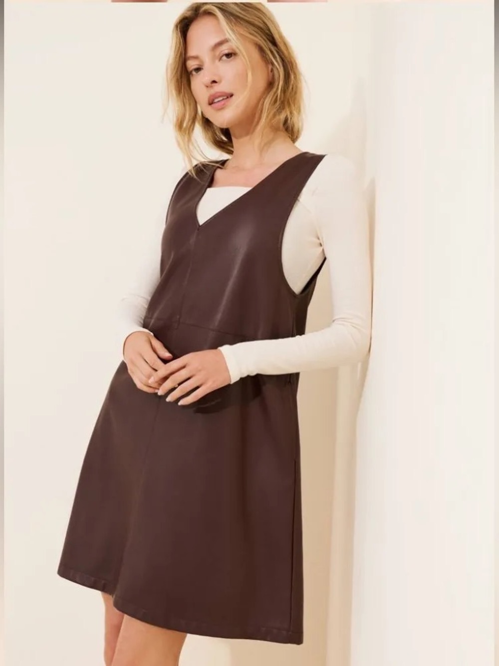 B.Young Anthropologie Dafany Pleather Dress